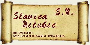 Slavica Milekić vizit kartica